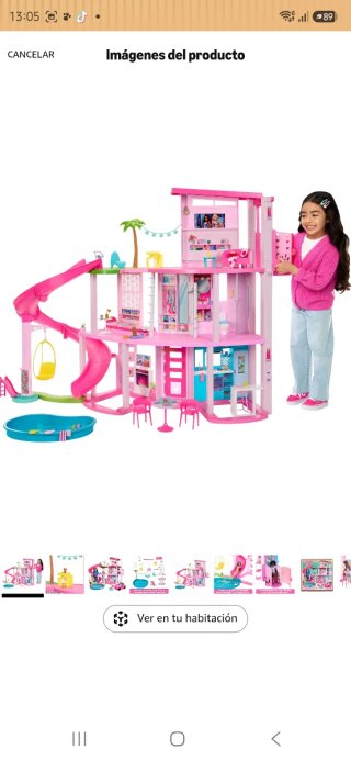 Casa de Barbie con Tobogán y Piscina