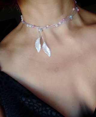 Collar choker multi opciones con perlas