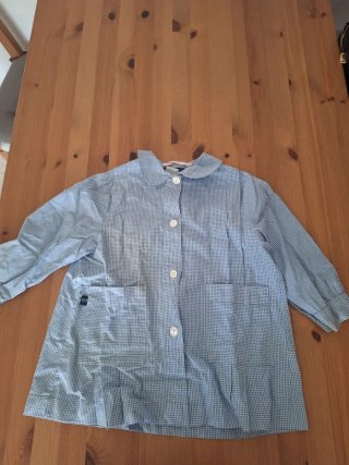 Babi Escolar de Cuadros Azul Talla 2