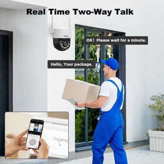 SRIHOME 8MP cámara WiFi 2.4 5GHz exterior PTZ 3X