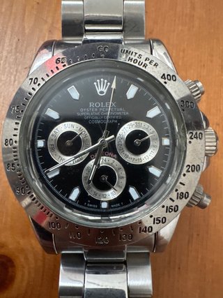 Reloj Deportivo Acero Cronógrafo Negro Racing