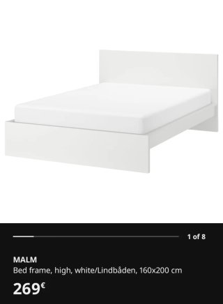 Cama / Bed IKEA MALM 160x200 + LINDBÅDEN completa
