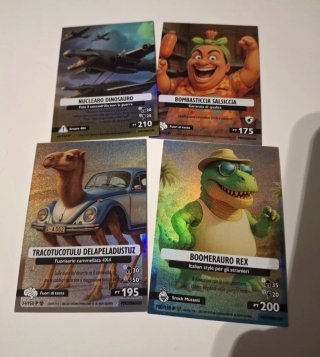 Carte promo Nuclearo Dinosauro e altri