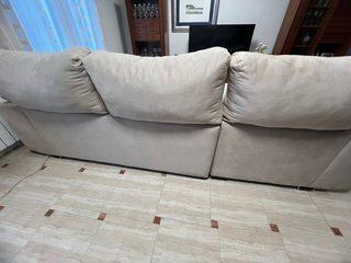 Sofá con Cheslón Gris Claro
