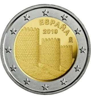 MONEDA CONMEMORATIVA 2€ ESPAÑA 2019. ÁVILA