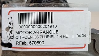 MOTOR ARRANQUE CITROEN C3 PLURIEL 1.4 HDi
