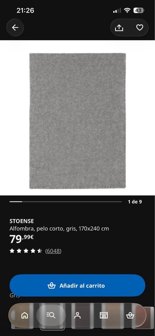Alfombra Ikea Gris.