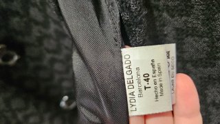 Abrigo Lidia Delgado Mujer Negro/Gris