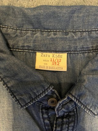 Camisa vaquera Zara niño 11/12 años