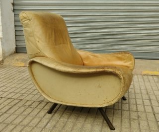 Butaca Vintage Piel Beige