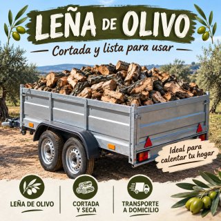 Leña de Olivo Cortada y Lista