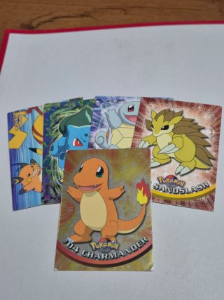 Pokémon Topps vintage cartas Charmander Squirtle