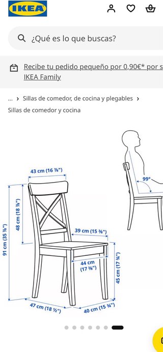Sillas IKEA Rosentorp. Precio por las 4