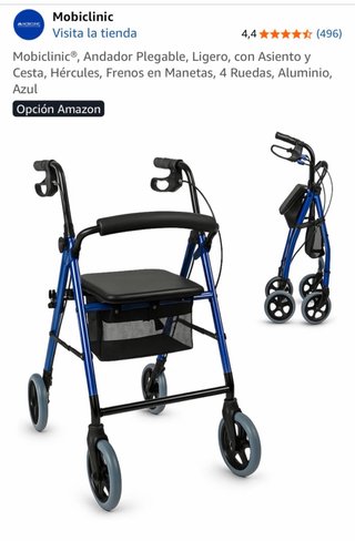 Andador Plegable Mobiclinic Hércules Azul