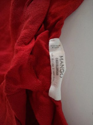 Vestido Tirantes Rojo Mango Talla XS
