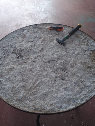 Mesa de Exterior con Mosaico Azul