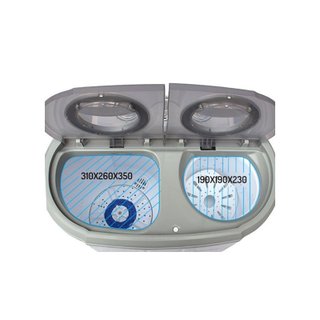 Lavadora portátil 3kg dos cubas lavado