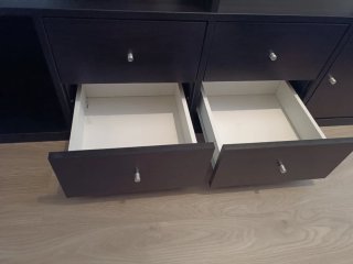 Mueble TV Kallax negro Ikea
