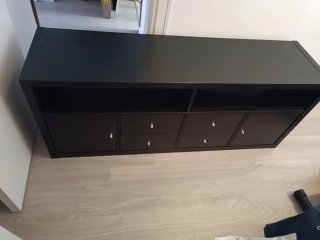 Mueble TV Kallax negro Ikea