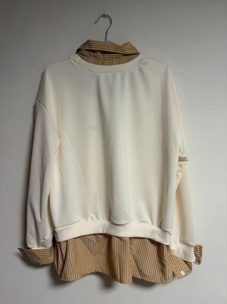 Sudadera con efecto camisa