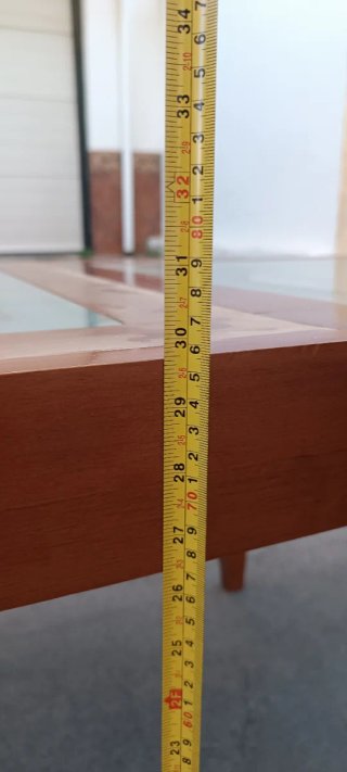 Mesa comedor extensible madera y cristal