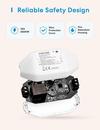 Meross 4 Interruptor Universal Inteligente, 10A DI