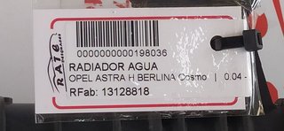 RADIADOR AGUA OPEL ASTRA H BERLINA Cosmo