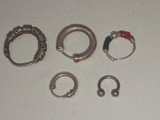 Set de 5 Aros y Piercings
