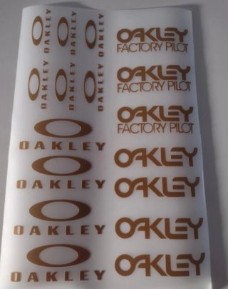 Pegatinas Oakley Doradas