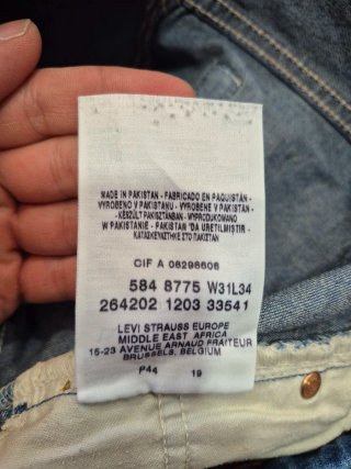 Vaqueros Levi's 584 Vintage Campana W31 L34