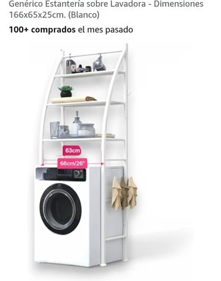 Estantería para Lavadora Blanca