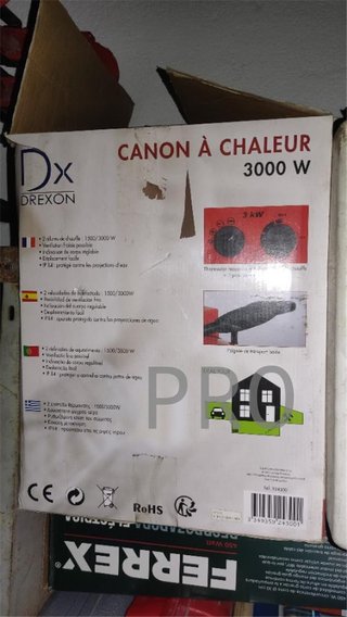 cañón de calor 3 kilo watios