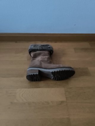 Botas de Serraje Marrón con Pelo