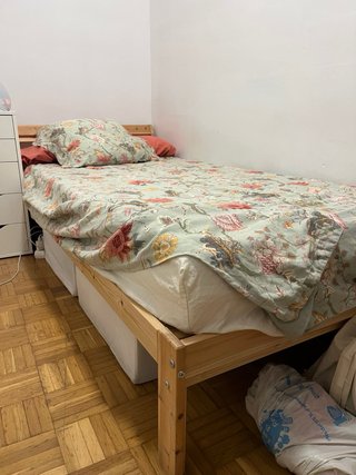 Estructura cama 90x200 + somier + colchón