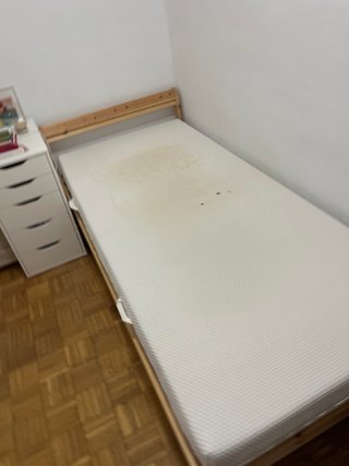 Estructura cama 90x200 + somier + colchón