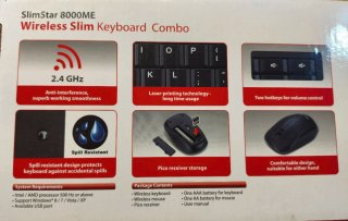 Teclado y Ratón Inalámbrico Genius SlimStar 8000ME
