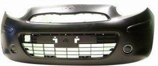 Paragolpes Delantero Imprimado Con Agujero Molduras para Nissan MICRA K13 2010