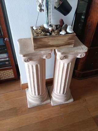 Columnas Decorativas Piedra Beige (2 Unidades)