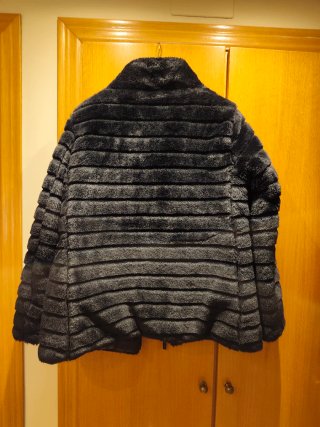 Chaquetón reversible mujer negro