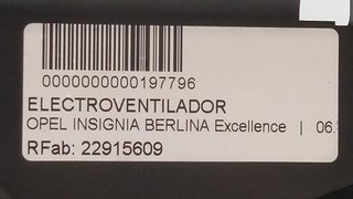 ELECTROVENTILADOR OPEL INSIGNIA BERLINA Excellence