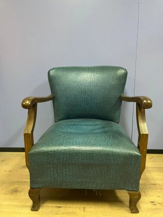 Sillón Vintage Azul Verdoso