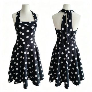 Vestido fiesta lunares estilo 50s Talla L