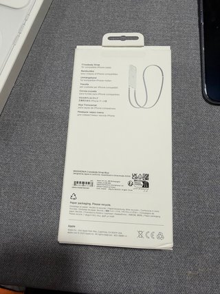 Funda Transparente Apple iPhone Air y correa azul