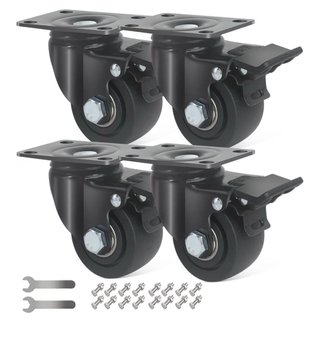 8 Ruedas para Muebles Pesados con Freno 65mm