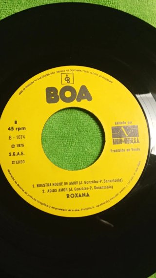 Disco Vinilo 7 Roxana - Festival Benidorm