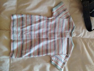 Peto vaquero con camiseta 12 meses