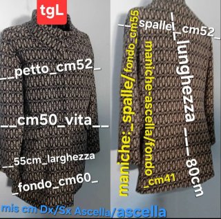 Cappotto Piazza Italia Damascato Taglia L