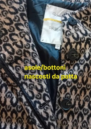 Cappotto Piazza Italia Damascato Taglia L
