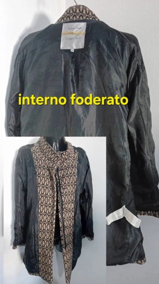 Cappotto Piazza Italia Damascato Taglia L