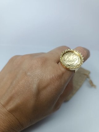 Anillo Vintage Moneda Antigua